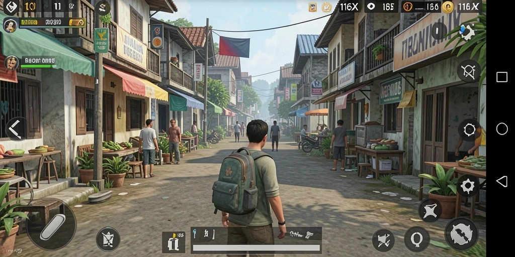 Tampilan gameplay menarik dari 116X yang menunjukkan interaksi karakter.