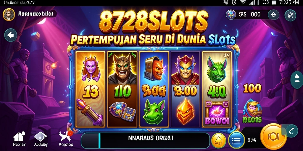 Tampilan gameplay mendebarkan dalam 8728SLOTS dengan pertempuran yang intens.