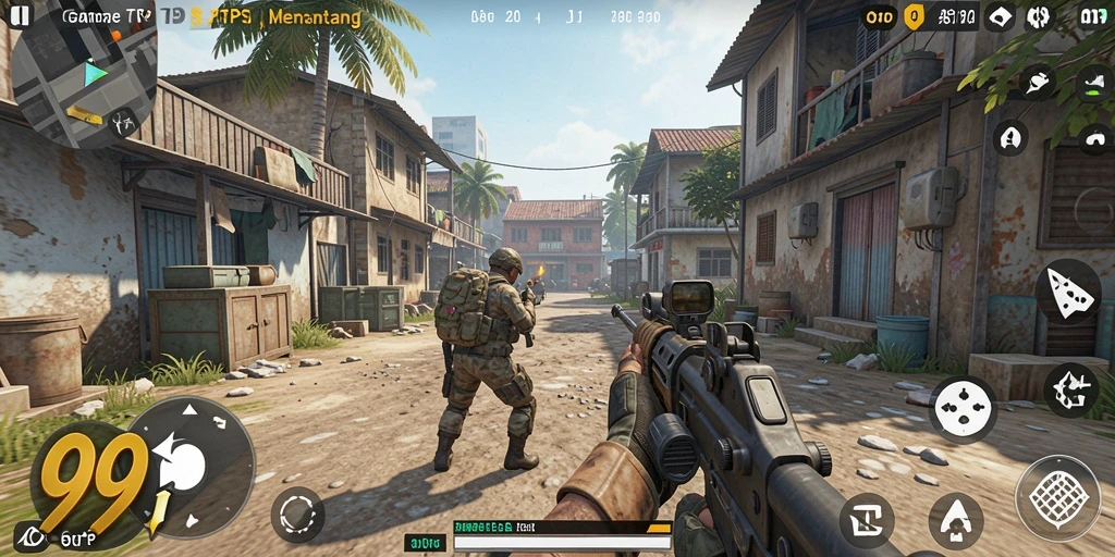 Tangkapan layar gameplay TPS yang menegangkan dari 99RP.