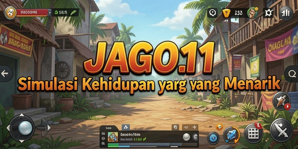 Tangkapan layar JAGO11 menampilkan interaksi karakter dalam gameplay Simulation.