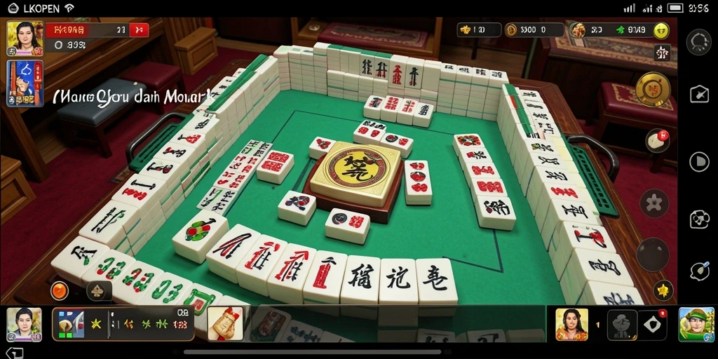 Tampilan gameplay LKOPEN yang menegangkan saat bermain Mahjong.