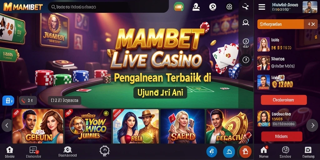 Gameplay Live Casino yang mendebarkan di MAMIBET dengan dealer langsung.