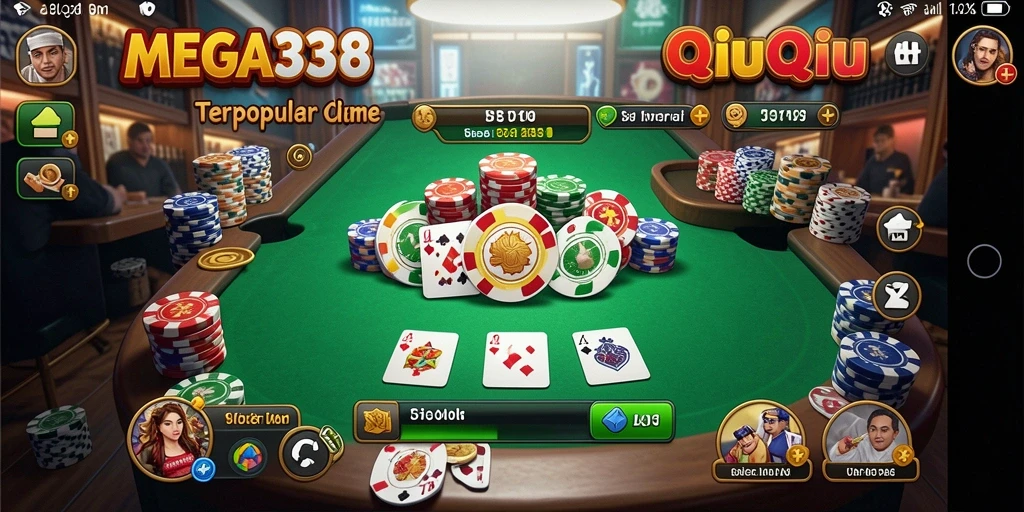 Tampilan gameplay QiuQiu yang menegangkan di MEGA338.
