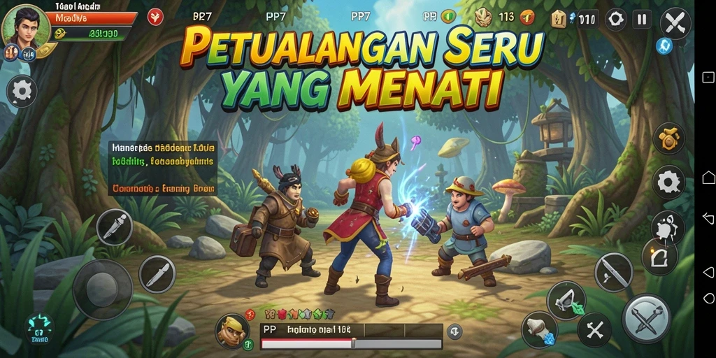 Tampilan gameplay seru PP7 yang penuh petualangan mendebarkan.