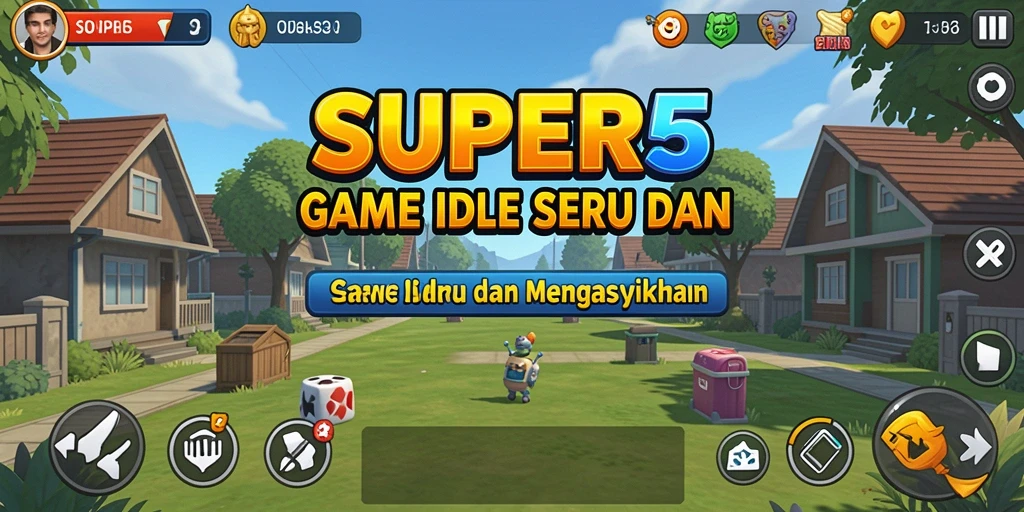 Tampilan seru dari gameplay Idle SUPER5 yang menarik.