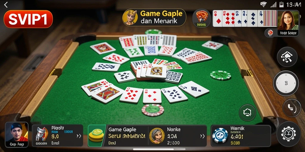 Tampilan gameplay Gaple yang menarik dan interaktif di SVIP1.